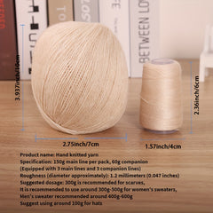 3pcs DIY Handknitted Wool Yarn Set for Crocheting & Knitting Scarf Hat