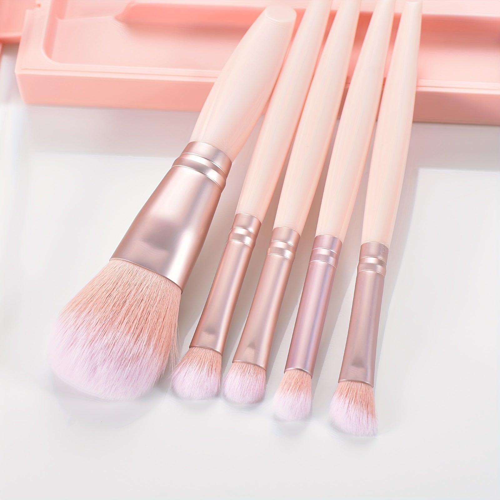 5pcs Mini Makeup Brush Set with Case & Mirror