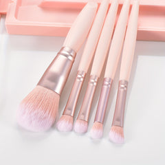 5pcs Mini Makeup Brush Set with Case & Mirror