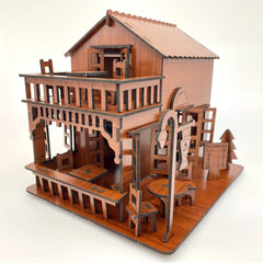 Wooden 3D Puzzle DIY Coffee House Building Model Kit