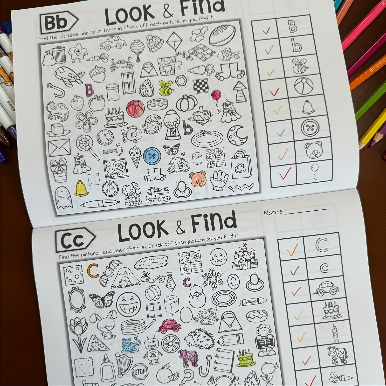Letters Objects Colors Graphics Image Workbook Christmas Gift