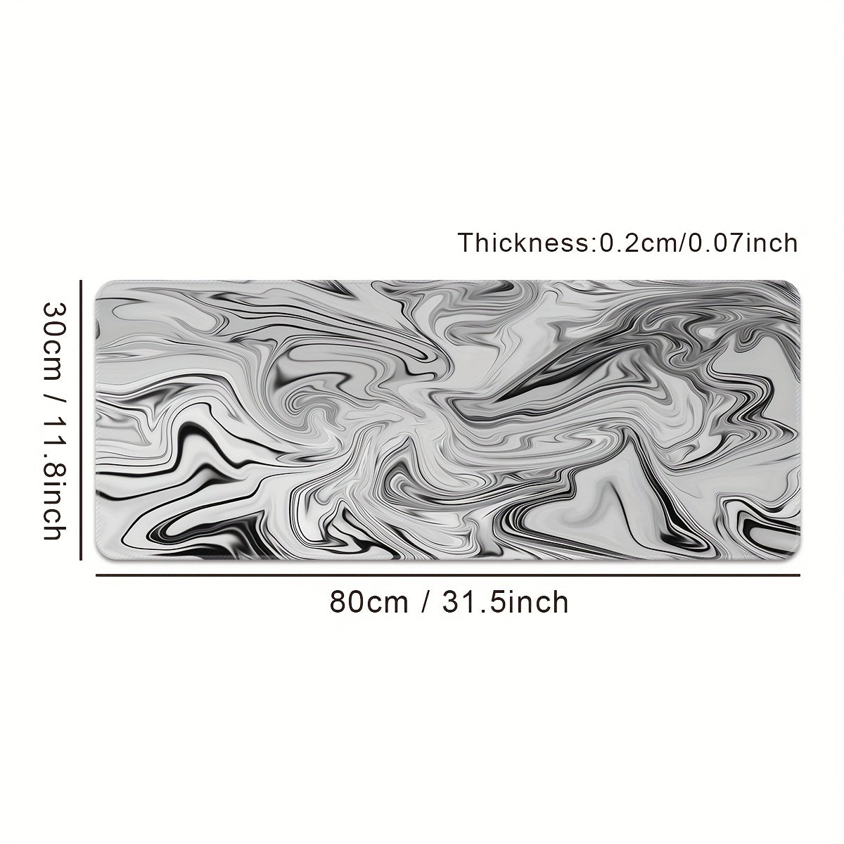 Gray Abstract Gaming Mouse Pad Non-slip Rubber Mat