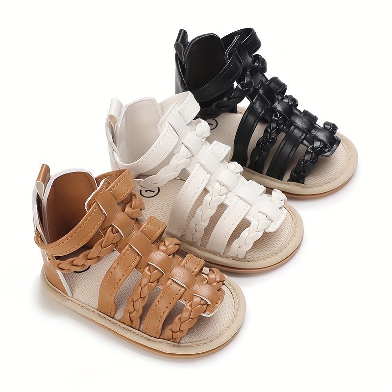 Baby Girl Breathable Open Toe Sandals Lightweight Anti-Slip Comfortable