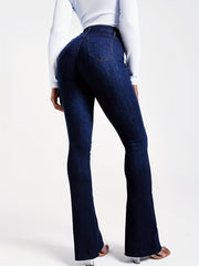 Vintage Style Butt Lifting Flare Jeans Women's Stretchy Bootcut Pants