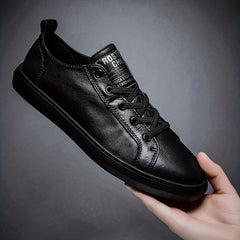 Men's Leather Slip-On Skate Shoes Sneakers