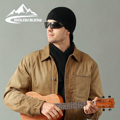 Windproof Knitted Beanie Hat for Men and Women