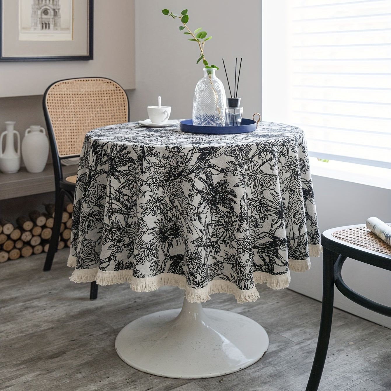 Coconut Tree Tablecloth American Style for Home Decor and Dining