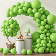 60pcs Light Green Party Latex Balloons 12 Lime Green Balloon Garland Kit