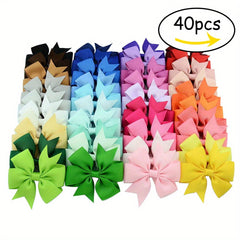 40pcs Bowknot Hair Pins for Baby Girls' Hair Accessories
