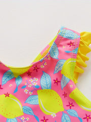 One Piece Girls Lemon Swimsuit Sleeveless