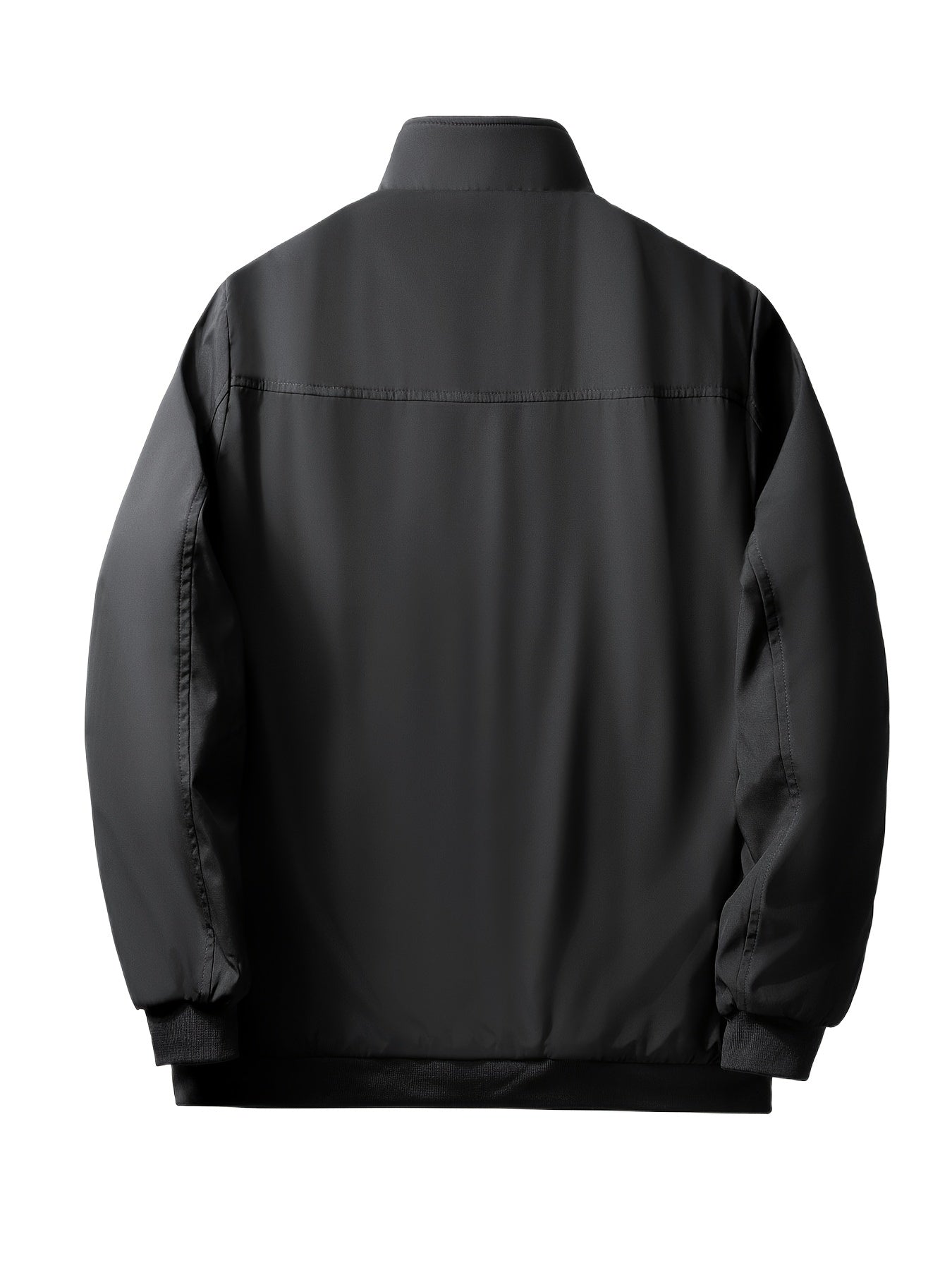 Men's Plush Winter Jacket Windproof Stand Collar