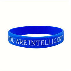 4PCS Inspirational Quotes Bracelet Elastic Wrist Strap