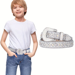 Kids Rhinestones Belt for Pants Jeans