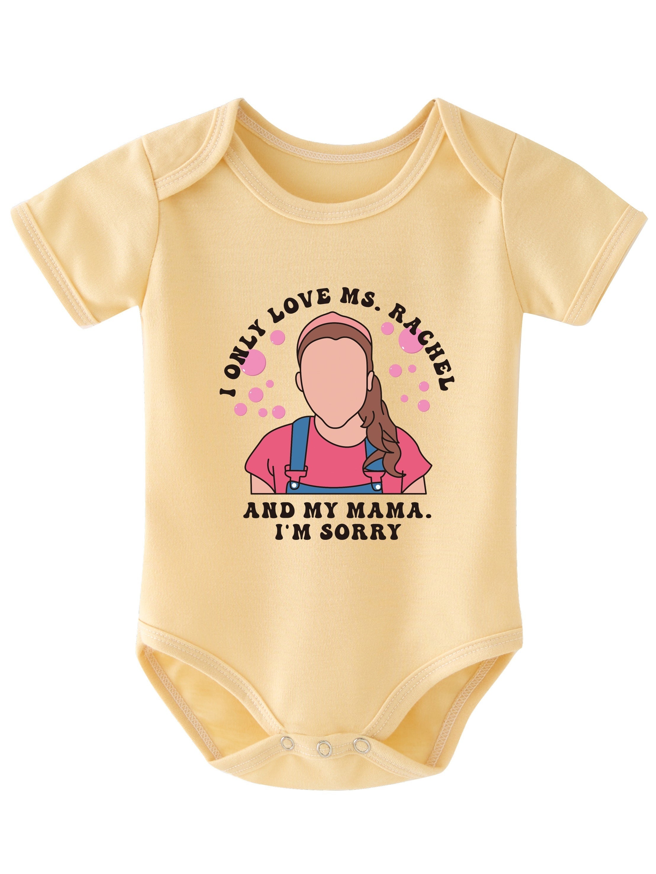 Baby Girls Cartoon Print Onesie for Summer