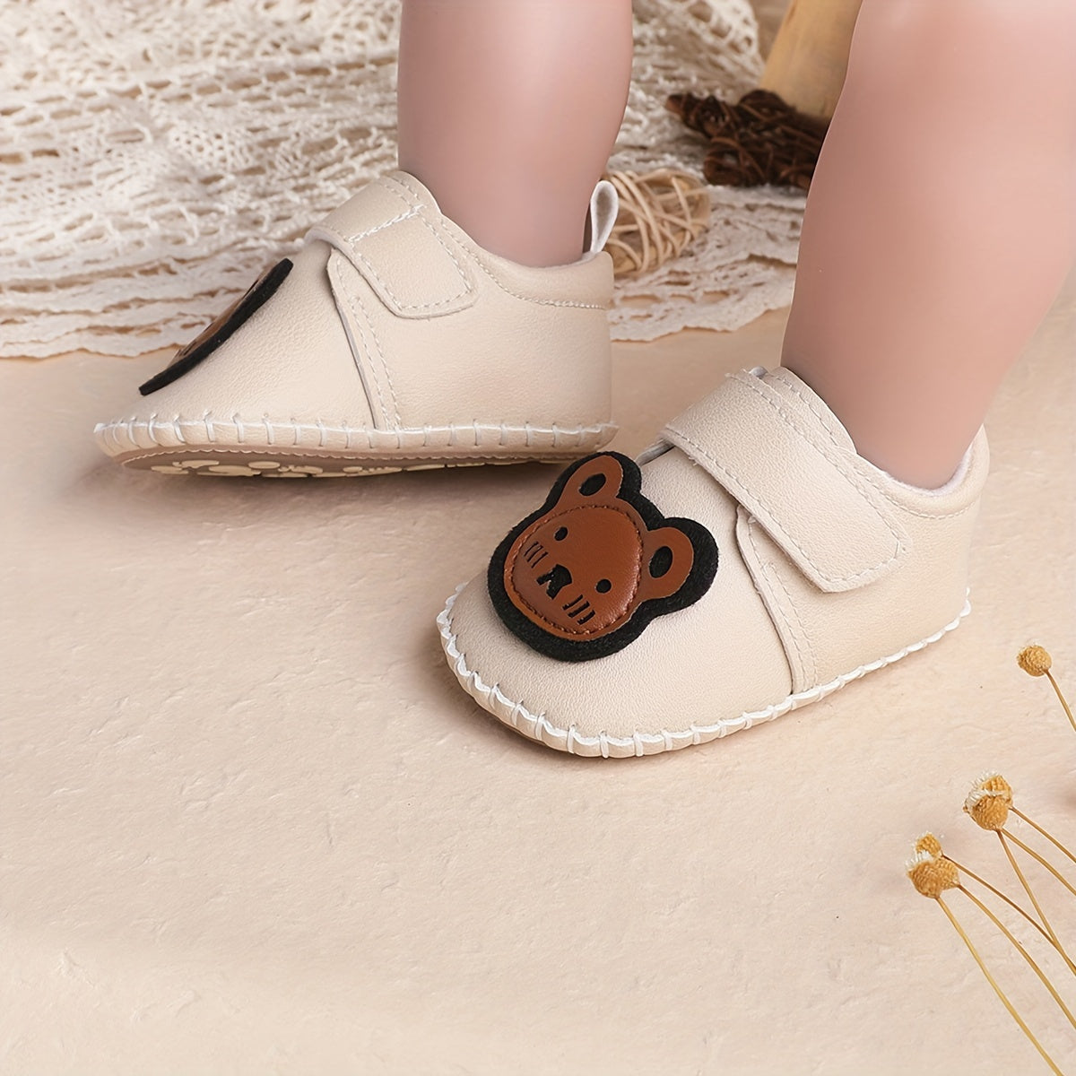 Cartoon Bear Baby Girls Sneakers Non Slip Shoes