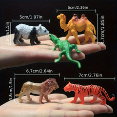 Set of 53 Mini Jungle Animal Models with Toys & Puzzles for Kids