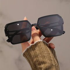 Y2K Large Square Sunglasses Hiphop Gradient Jelly Anti Glare Beach Travel UV400