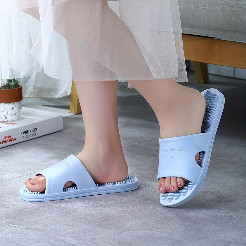 Women's Comfy Massage Slides Non Slip Bathroom Shoes