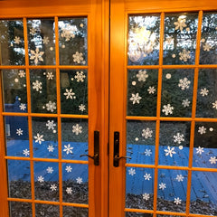 Snowflake Christmas Stickers Window Decoration Holiday Party Supplies