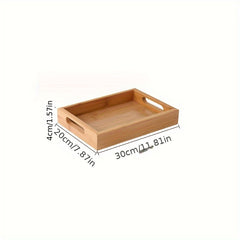 Wooden Nesting Tray Natural Wooden Tray With Handle For Crafts And Decoration