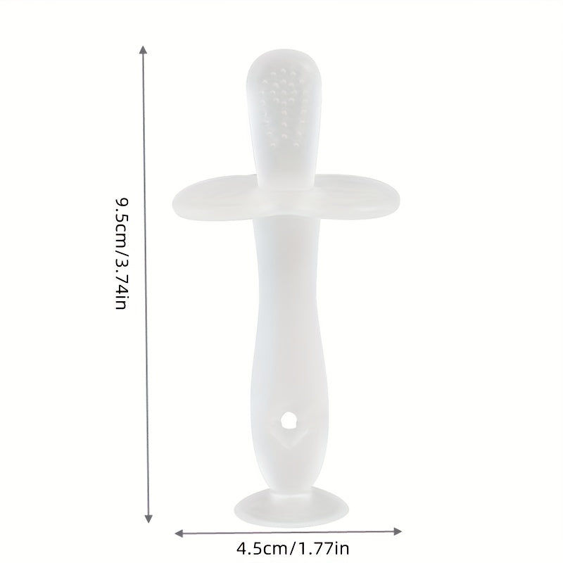 Silicone Teether Baby Teething Toy Baby Toothbrush With Suction Cup