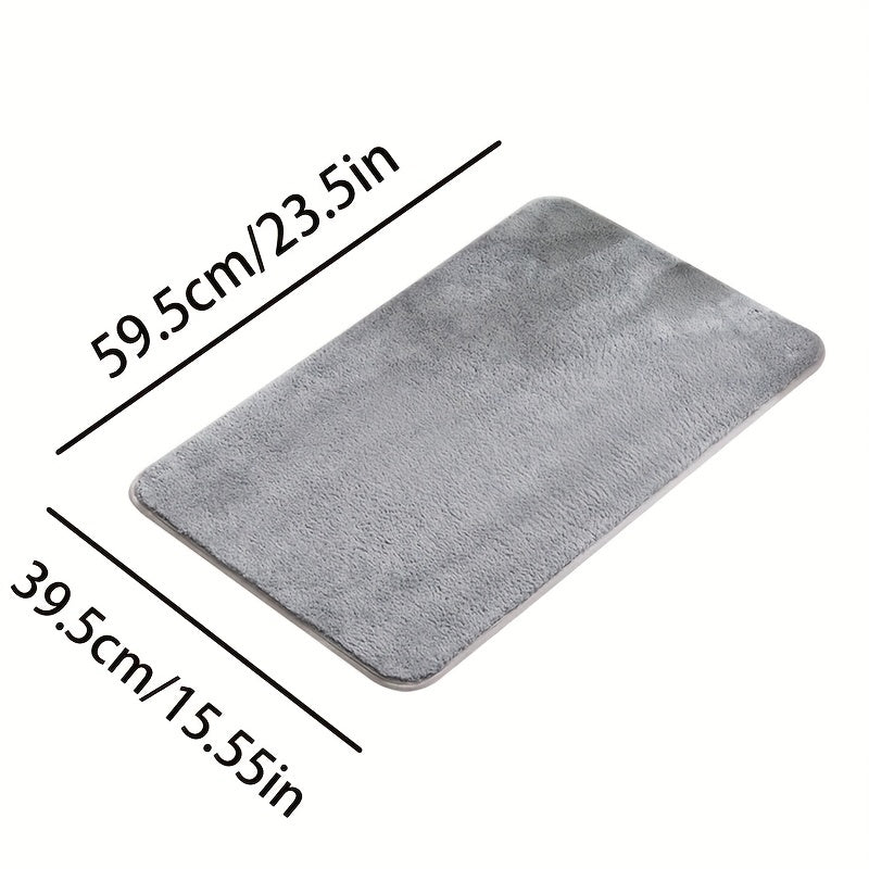 1pc Absorbent Bathroom Floor Mat, Anti-Skid Doormat Carpet