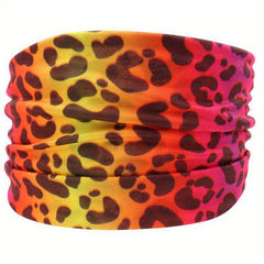 Colorful Tie Dye Stretch Headband for Yoga and Sweat Absorption