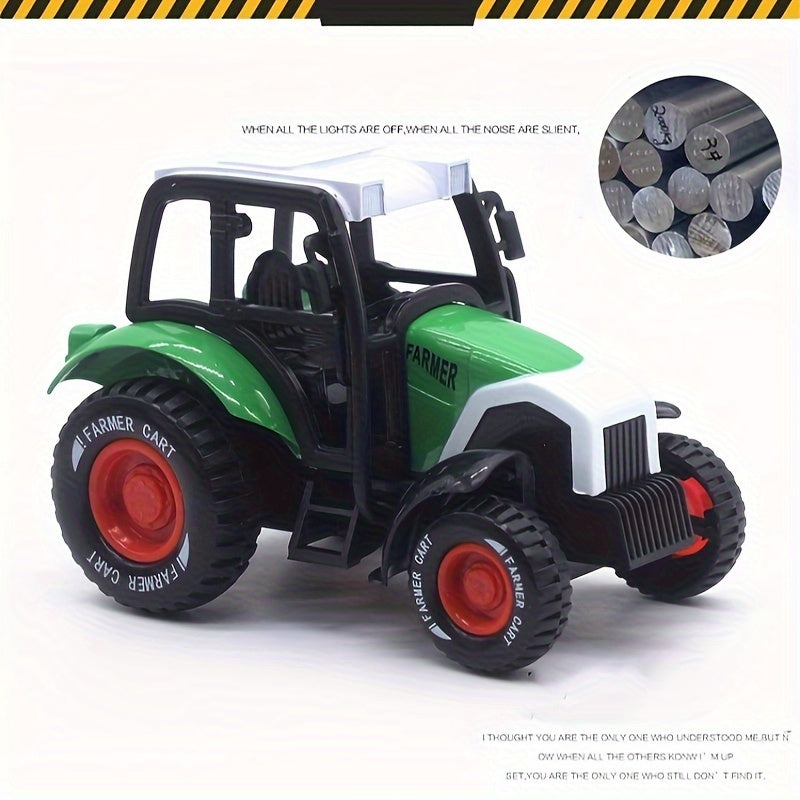 1pc 1:55 Alloy Farmer Car Model Tractor Decoration Toy