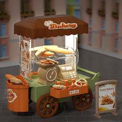 Dollhouse Toy Bakery Cart with Auto Bread Dispenser - Creative Toy