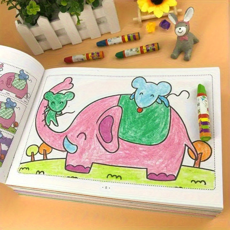 Kids Coloring Book Animals Floral Patterns Educational Activity Book Ages 5-10