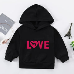 Baby Girls Stylish Hoodie LOVE Letter Animal Print Long Sleeve Hooded Sweatshirt