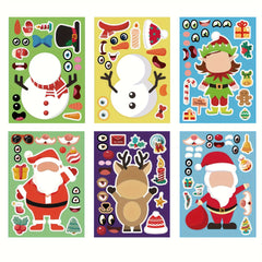 Christmas Stickers Santa Snowman Reindeer DIY Holiday Party Gift Bag Filling
