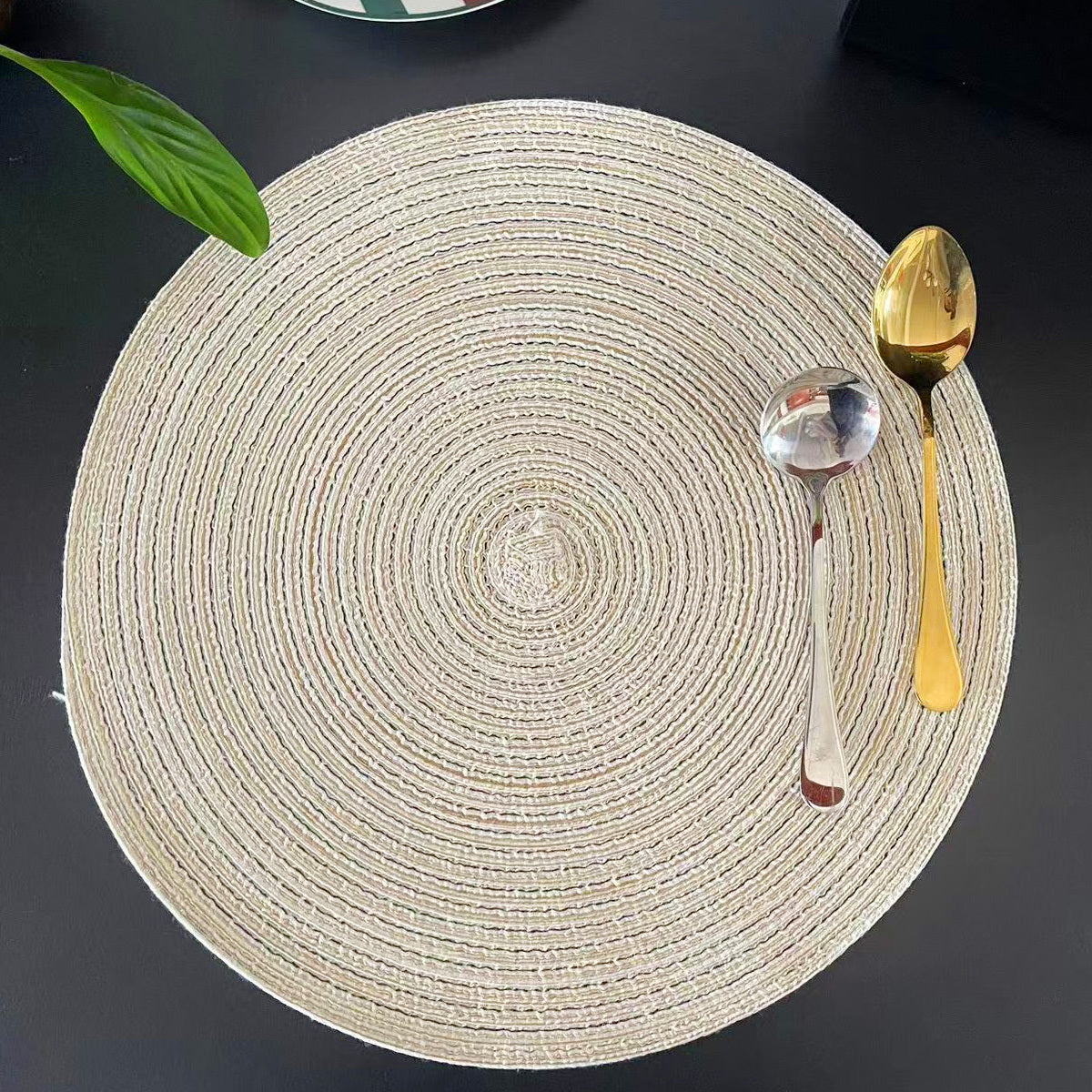 Round Woven Placemat Kitchen Table Mat Dining Table Decor