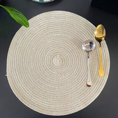 Round Woven Placemat Kitchen Table Mat Dining Table Decor