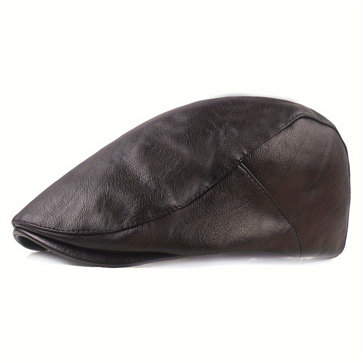Winter PU Leather Beret Hat Women Men Wedding Party Newsboy Hat