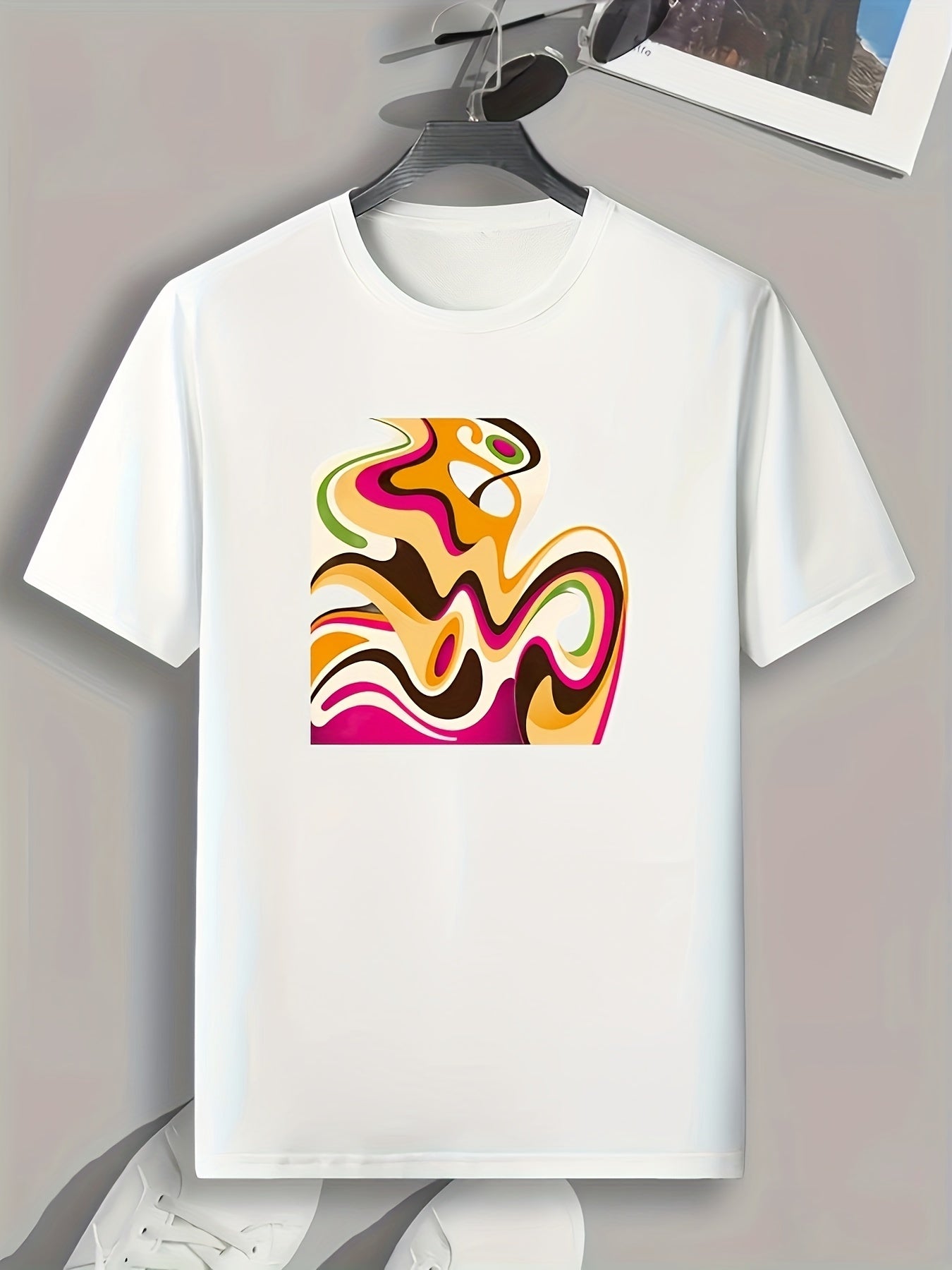 Abstract Pattern Print Men's Sports T-shirt