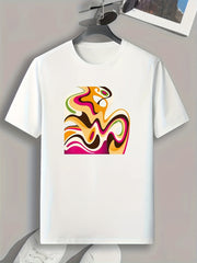 Abstract Pattern Print Men's Sports T-shirt