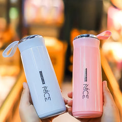 400ml Double Wall Insulated Tea Cup Portable Glass Water Cup