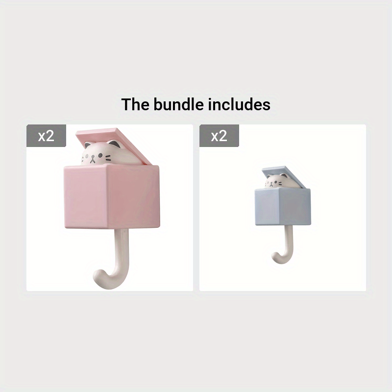 Cat Hook Punch Clothes Hook Seamless Hook Nail Animal Hook Porch Key