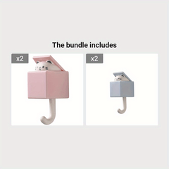 Cat Hook Punch Clothes Hook Seamless Hook Nail Animal Hook Porch Key