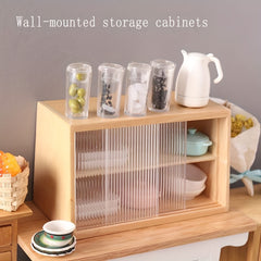 Yellow Acrylic 1:6 Scale BJD Dollhouse Wall Storage Cabinet