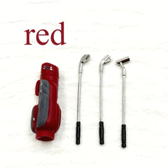 Mini Golf Clubs Dollhouse Toys 1:6 1:12 Scale Sets Decorated Sports Scenes