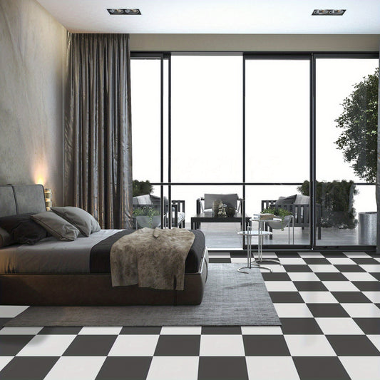 10 Pcs Waterproof Peel & Stick Vinyl Flooring Tiles for Bathroom & Kitchen