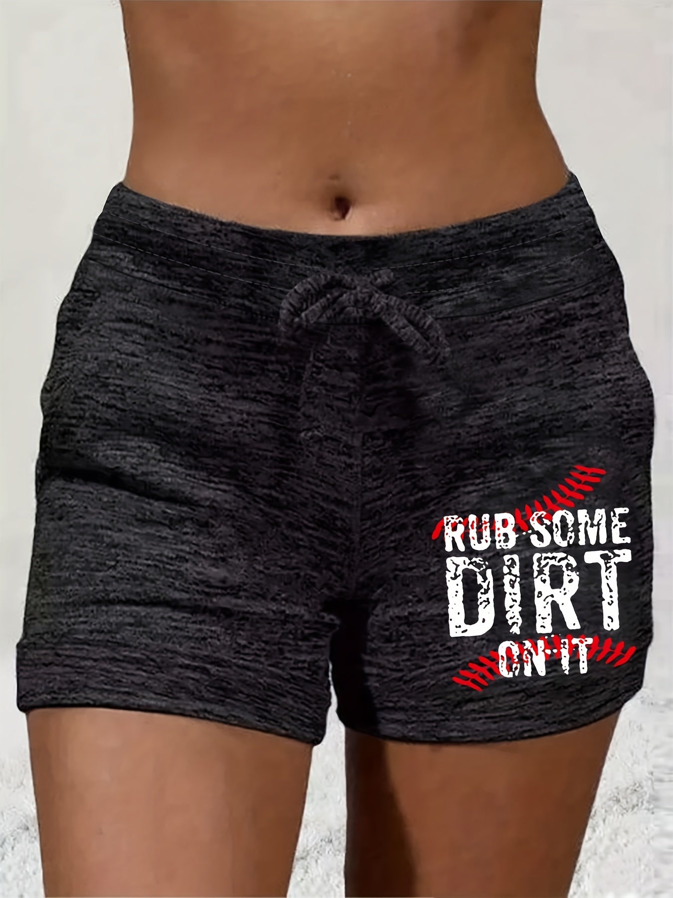 Dirt Print Drawstring Shorts - Summer & Spring Casual Style