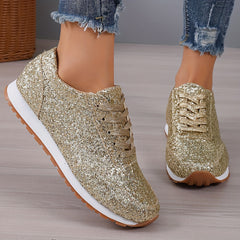 Sequins Glitter Lightweight Walking Shoes Non Slip Outdoor Sneakers