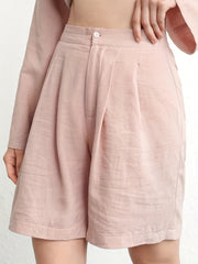 Comfy Solid Lounge Shorts Womens Bottoms