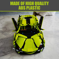 Creative Green Sports Car Building Block Model - DIY Fun Gift