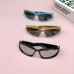Girl's Oval Frame Glasses UV Protective Sunglasses