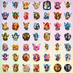 50pcs Butterfly Little Fairy Stickers for Journal Decoration