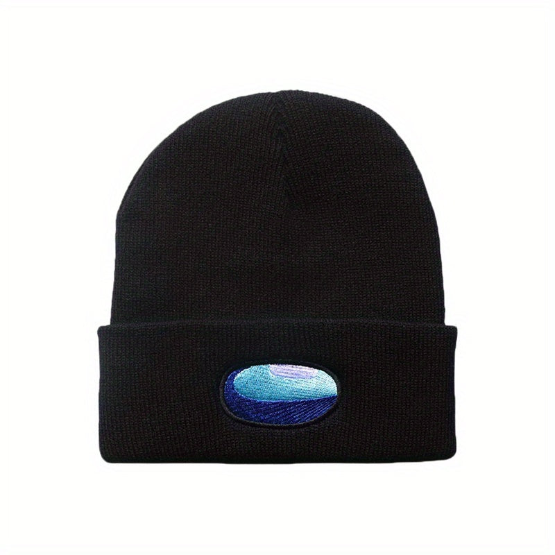 Space Werewolf Killing Embroidery Knitted Hat Autumn Winter Warm Woolen Hat